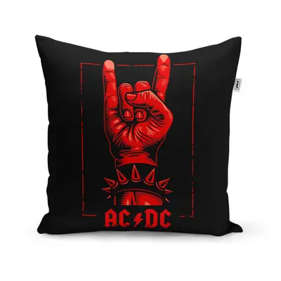 Polštář ACDC Červená ruka - 50x50 cm