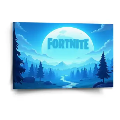 Obraz FORTNITE Modré údolí s měsícem - 60x40 cm