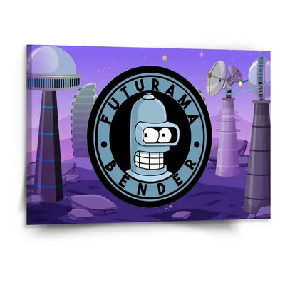 Obraz Futurama Bender Planeta s vysílači - 150x110 cm