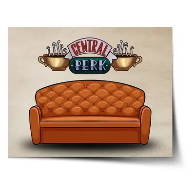 Plakát Seriál přátelé CENTRAL PERK Gauč - 90x60 cm