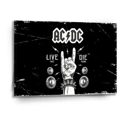 Obraz ACDC Live fast, die young - 90x60 cm