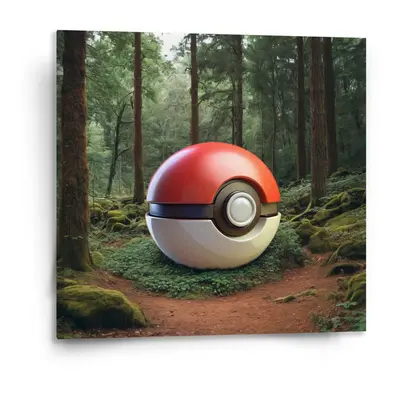 Obraz Pokemon ball Les - 110x110 cm