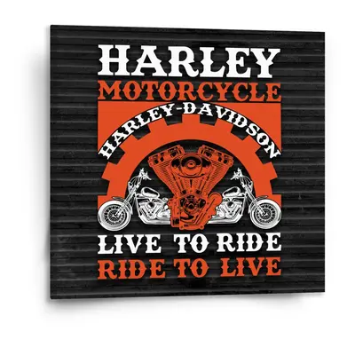 Obraz Harley-Davidson Live to ride, ride to live - 110x110 cm