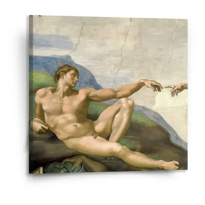 Obraz Stvoření Adama - Michelangelo Buonarroti - 110x110 cm