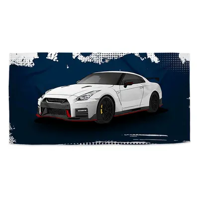 Ručník Nissan GTR 35 Modrý - 70x140 cm