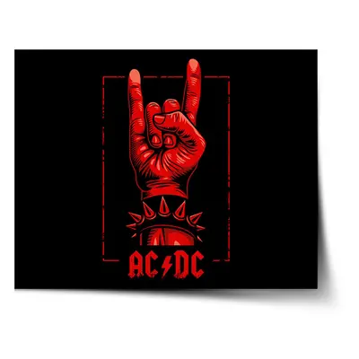 Plakát ACDC Červená ruka - 60x40 cm