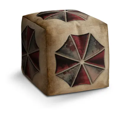 Taburet Cube Resident Evil Umbrella Corporation Vintage: 40x40x40 cm