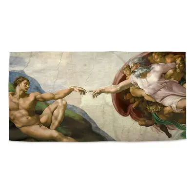 Ručník Stvoření Adama - Michelangelo Buonarroti - 50x100 cm