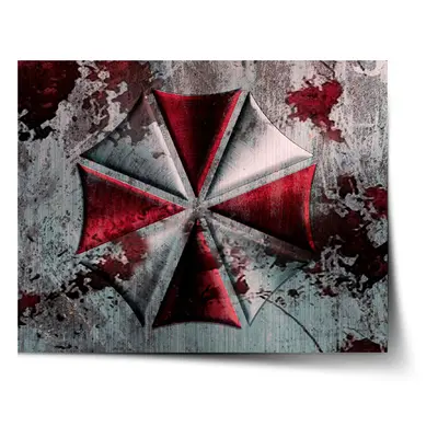 Plakát Resident Evil Umbrella Corporation Steel - 120x80 cm