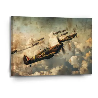 Obraz Stíhačky Spitfire v letecké bitvě - 90x60 cm