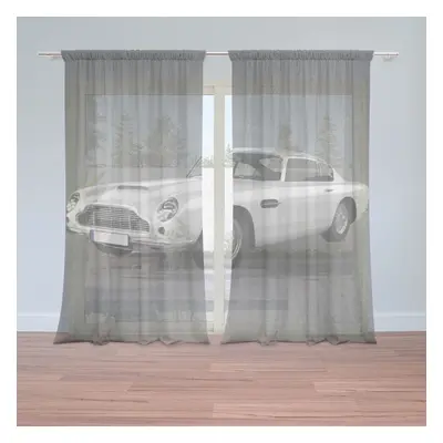 Záclony Aston Martin Tmavé pozadí: 2ks 150x250cm