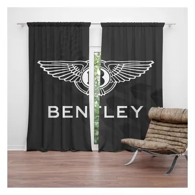 Závěs Logo Bentley Černý: 2ks 140x250cm