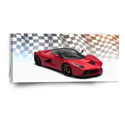 Obraz Ferrari Závodní vlajka - 110x50 cm