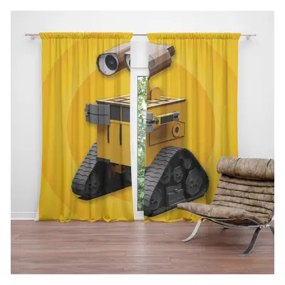 Závěs Wall-E robot Žlutý: 2ks 140x250cm