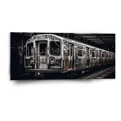 Obraz Městské metro s graffiti - 110x50 cm