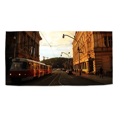 Ručník Tramvaj v historickém městě - 70x140 cm