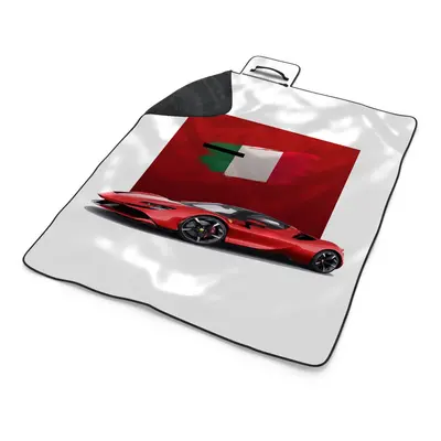 Plážová deka Ferrari Italská vlajka na červeném bloku: 200x140 cm