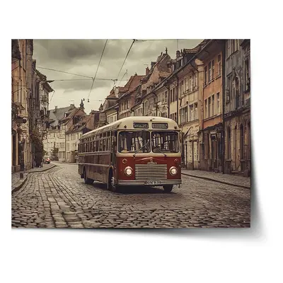 Plakát Žlutý školní autobus - 120x80 cm