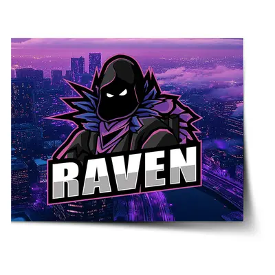 Plakát FORTNITE RAVEN Fialová bouře - 90x60 cm