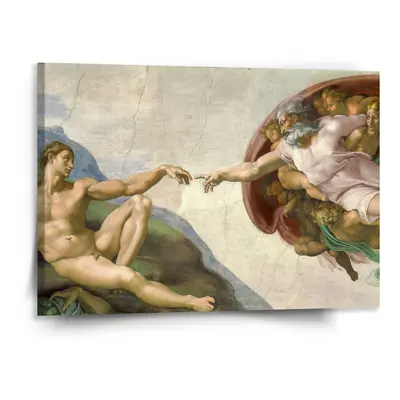 Obraz Stvoření Adama - Michelangelo Buonarroti - 150x110 cm