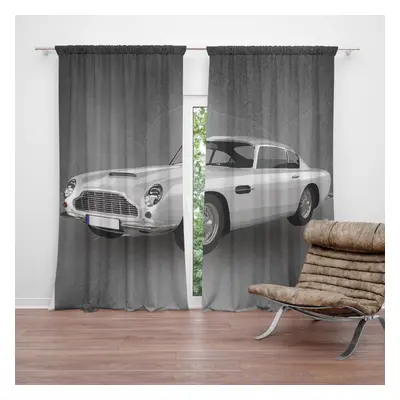 Závěs Aston Martin Tmavé pozadí: 2ks 140x250cm