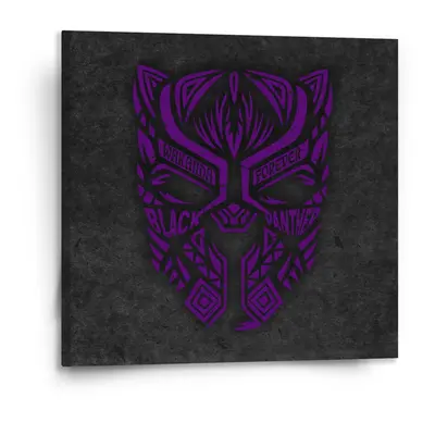 Obraz BLACK PANTHER wakanda forever Fialový - 110x110 cm