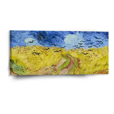 Obraz Pšeničné pole s vránami - Vincent van Gogh - 110x50 cm