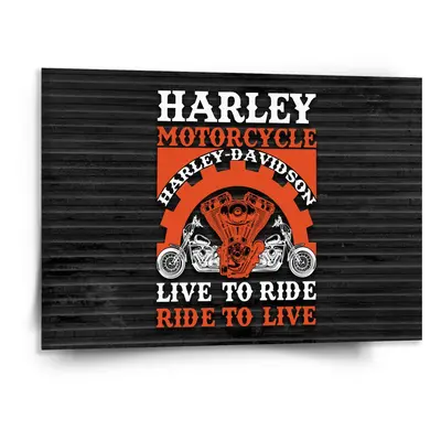 Obraz Harley-Davidson Live to ride, ride to live - 150x110 cm