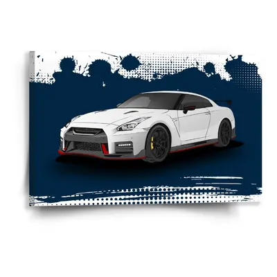 Obraz Nissan GTR 35 Modrý - 60x40 cm