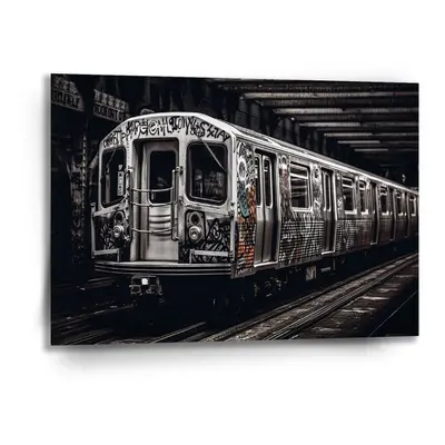 Obraz Městské metro s graffiti - 90x60 cm