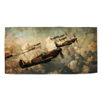 Ručník Stíhačky Spitfire v letecké bitvě - 50x100 cm