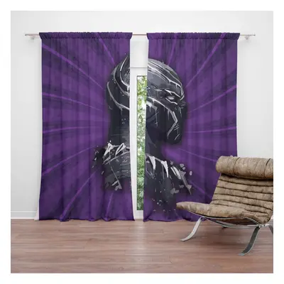 Závěs BLACK PANTHER z profilu Fialový: 2ks 140x250cm