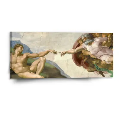 Obraz Stvoření Adama - Michelangelo Buonarroti - 110x50 cm