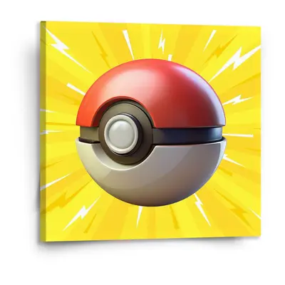 Obraz Pokemon ball Exploze - 110x110 cm