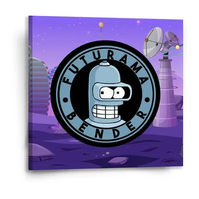 Obraz Futurama Bender Planeta s vysílači - 50x50 cm