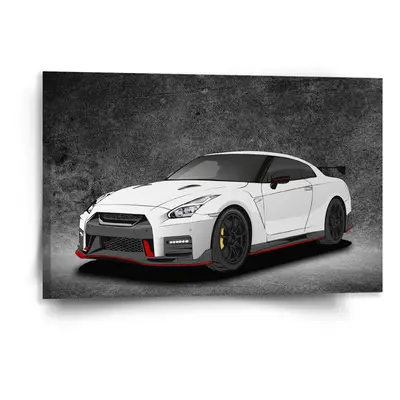 Obraz Nissan GTR 35 Šedý - 120x80 cm