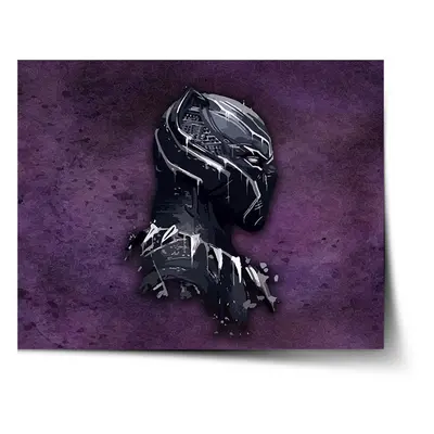 Plakát BLACK PANTHER z profilu Fialový mlhavý - 60x40 cm