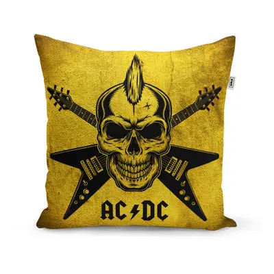 Polštář ACDC Lebka - 40x40 cm