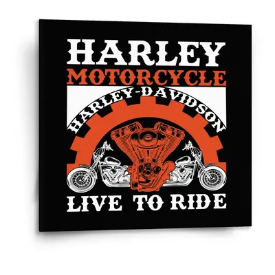 Obraz Harley-Davidson Live to ride - 110x110 cm