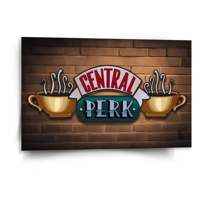 Obraz Seriál přátelé CENTRAL PERK Cihly - 120x80 cm