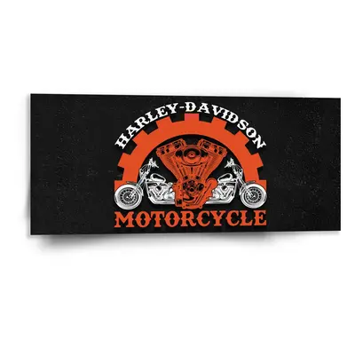 Obraz Harley-Davidson motor Černé pozadí - 110x50 cm