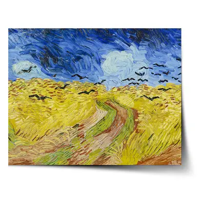 Plakát Pšeničné pole s vránami - Vincent van Gogh - 120x80 cm