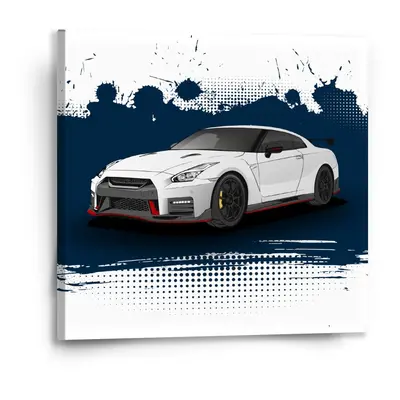 Obraz Nissan GTR 35 Modrý - 50x50 cm