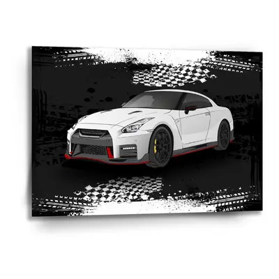 Obraz Nissan GTR 35 Černý - 90x60 cm