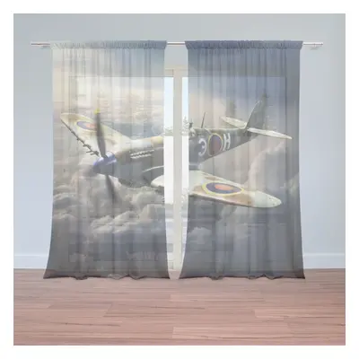 Záclony Stíhačka Spitfire: 2ks 150x250cm