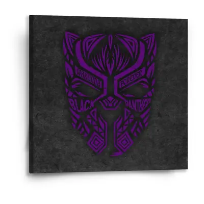 Obraz BLACK PANTHER wakanda forever Fialový - 50x50 cm