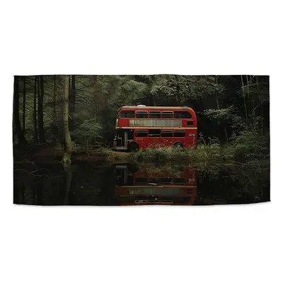 Ručník Červený patrový autobus - 70x140 cm