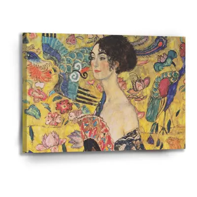 Obraz Dáma s vějířem - Gustav Klimt - 90x60 cm