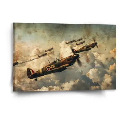 Obraz Stíhačky Spitfire v letecké bitvě - 60x40 cm