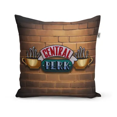 Polštář Seriál přátelé CENTRAL PERK Cihly - 40x40 cm